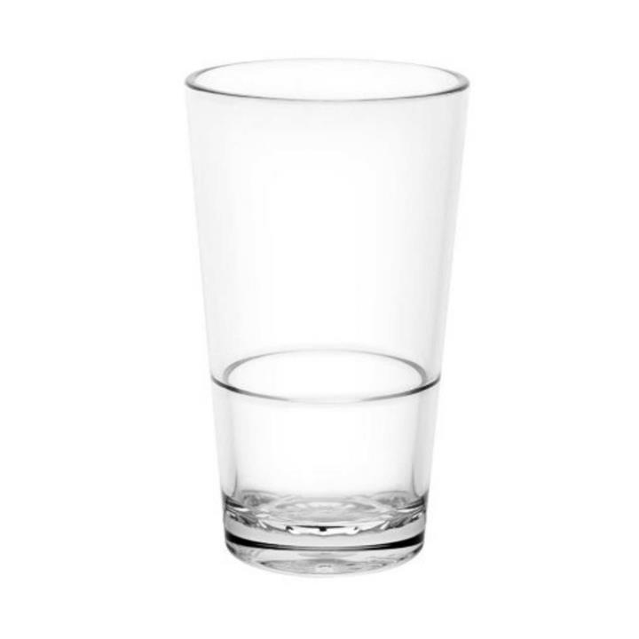 DSTILL Unbreakable Polycarbonate 570ml Beer Glasses Cert and Nucleated Set of 4