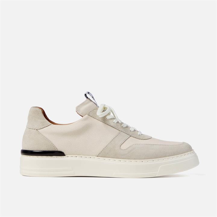 Duke + Dexter Men's Ritchie Sahara Suede/Canvas Cupsole Trainers - Beige - UK 7