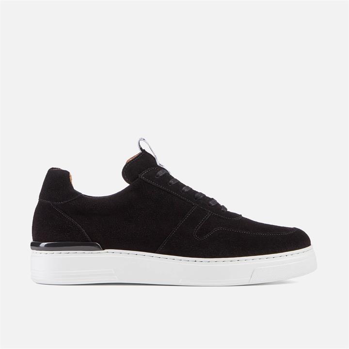Duke + Dexter Men's Ritchie Suede Cupsole Trainers - Black - UK 9