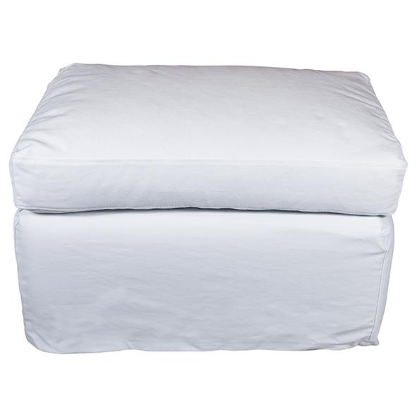 Dume Ottoman White Cotton