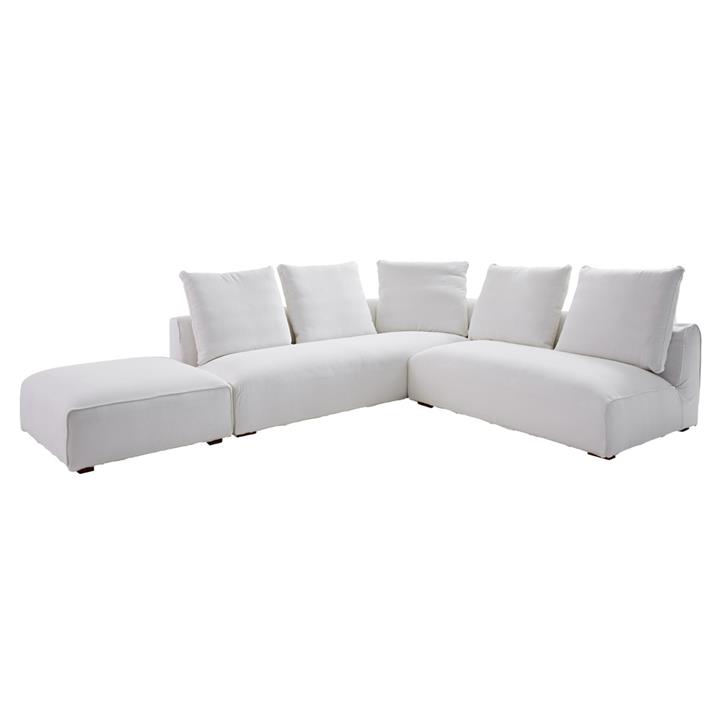 Dune White Modular Sofa Rhs | 3 Piece