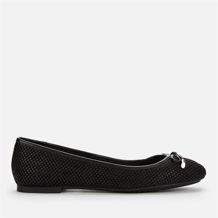 Dune Women's Harpar 2 Leather Ballet Flats - Black Reptile - UK 3