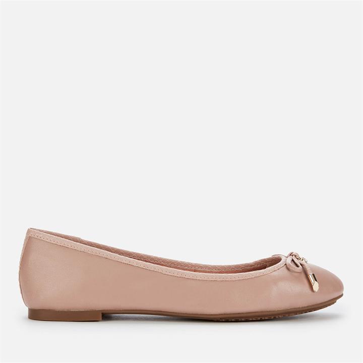 Dune Women's Harpar 2 Leather Ballet Flats - Cappuccino/Leather - UK 3