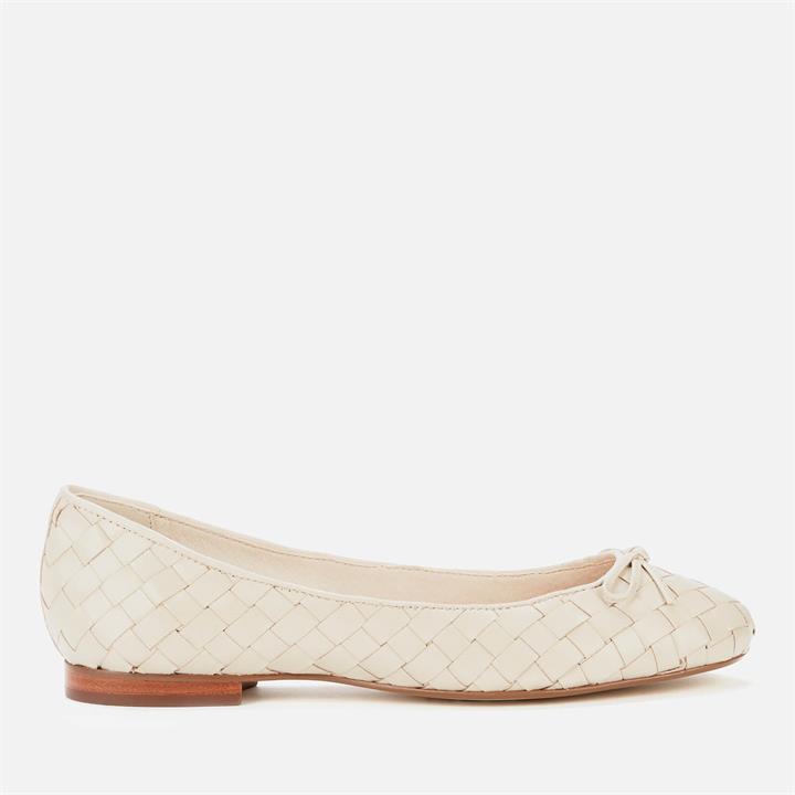 Dune Women's Heyday Woven Leather Ballet Flats - Ecru - EU 40/UK 7