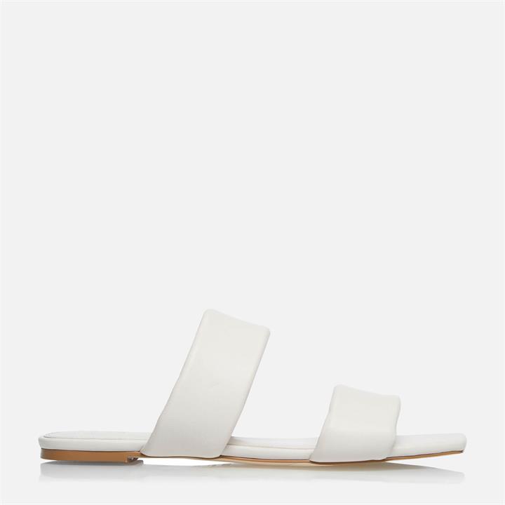 Dune Women's Larla C Leather Double Strap Sandals - Cream/Leather - UK 3