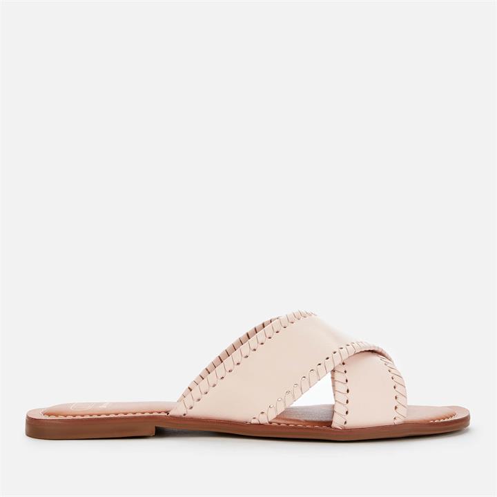 Dune Women's Lindsy Leather Flat Sandals - Blush/Leather - UK 3