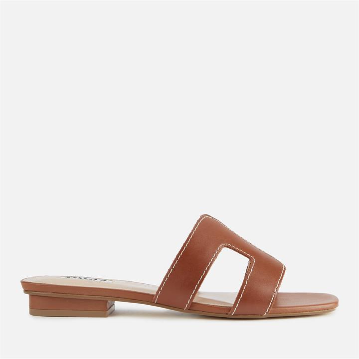 Dune Women's Loupe Leather Mule Sandals - Tan - UK 3