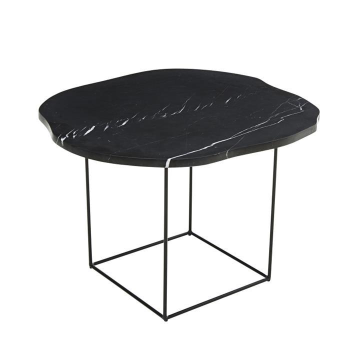Eden 60cm Organic Marble Coffee Table - Black