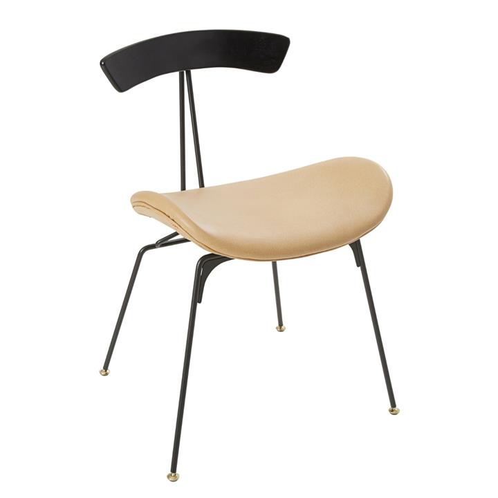 Eero Dining Chair with Cognac Vegan Leather