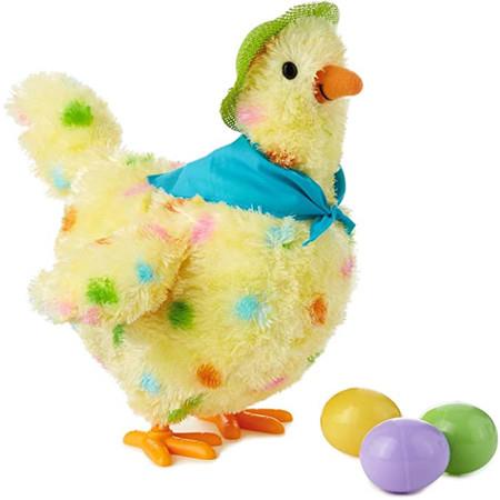 Egg laying chicken hen electric children's sand sculpture toy run male gay raw egg hen little boy doll