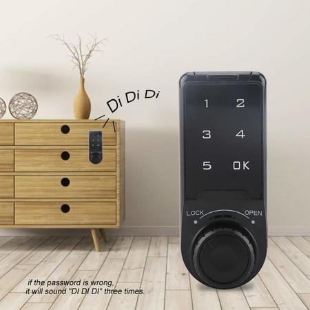 Electronic Deadbolt Lock Password Key Access Security Cabinet Fit Max thickness 20cm