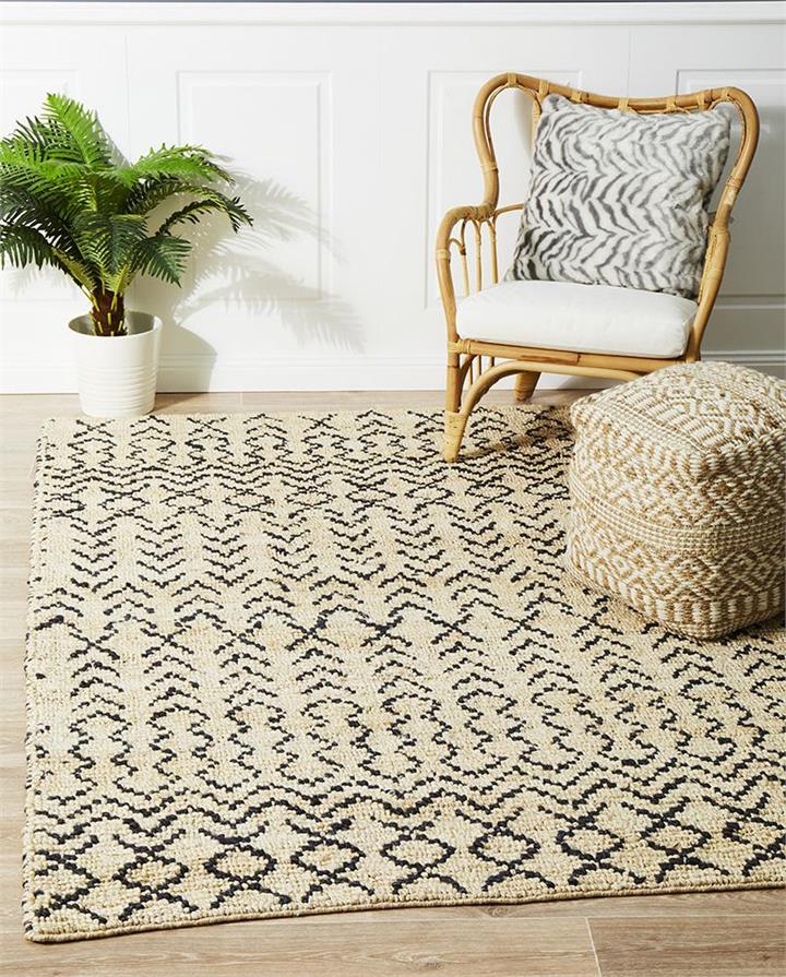 Elki Hand Woven Tribal Jute Rug 280X190cm