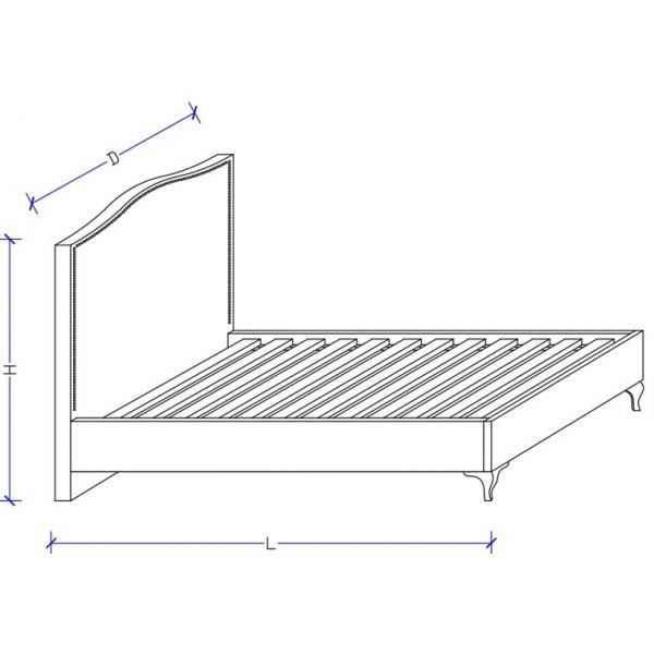 Ellen custom upholstered bed frame with choice of standard base