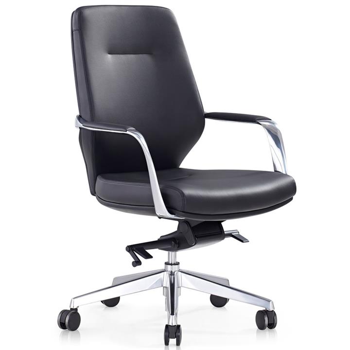 ELON Black PU Leather Medium Back Executive Office Chair