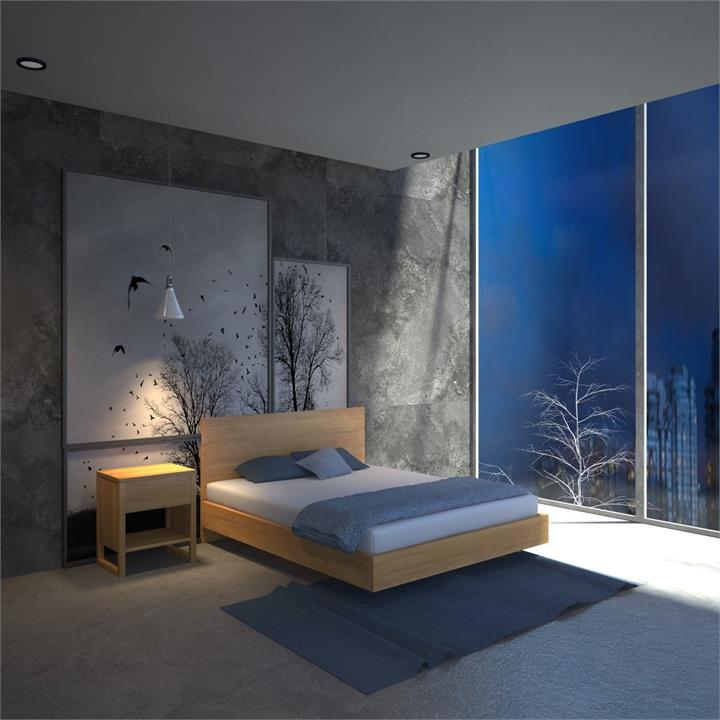 Elswick floating custom timber bed frame