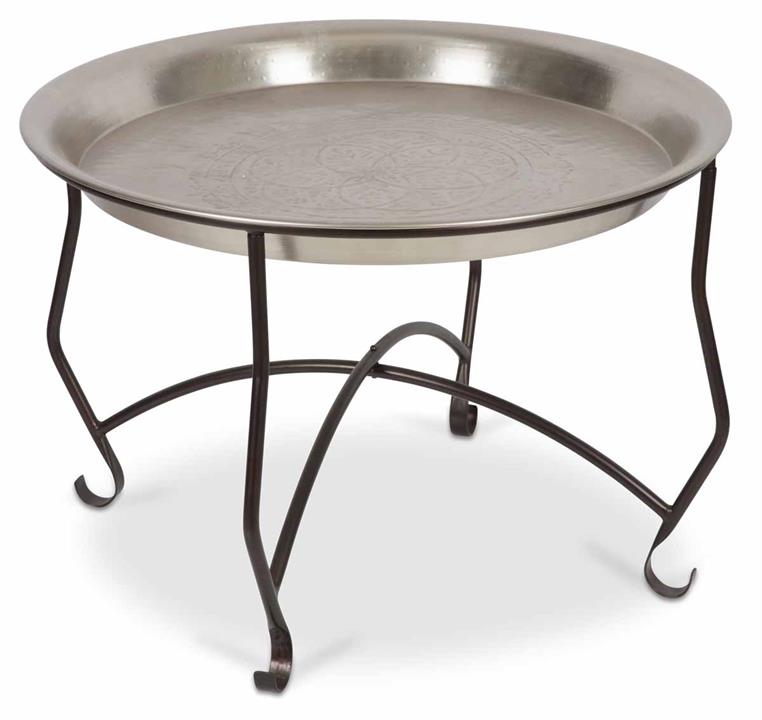 Embossed Coffee Tray Table on  Stand Large