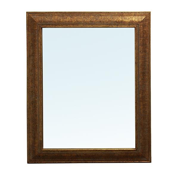 Emery Ridged Antique Gold Mirror