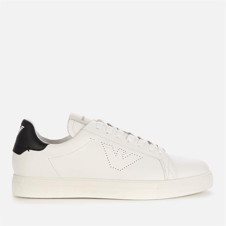 Emporio Armani Men's Leather Cupsole Trainers - White - UK 7
