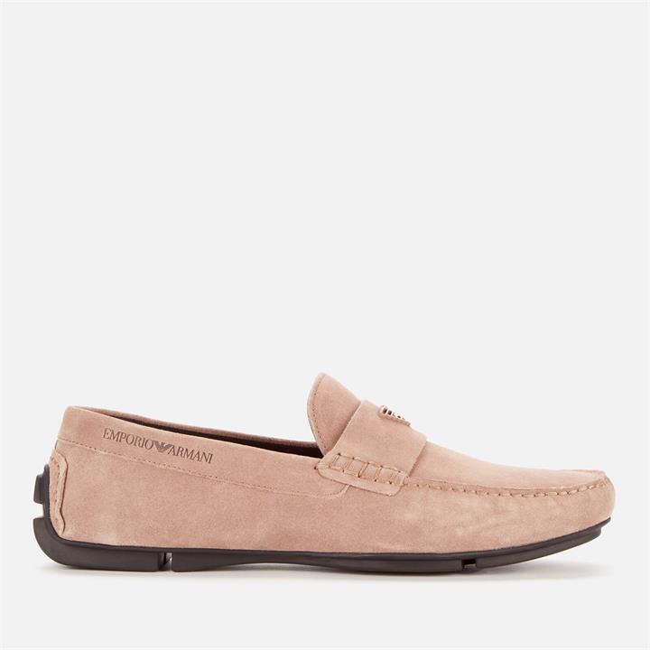 Emporio Armani Men's Suede Driving Shoes - Navy - UK 10