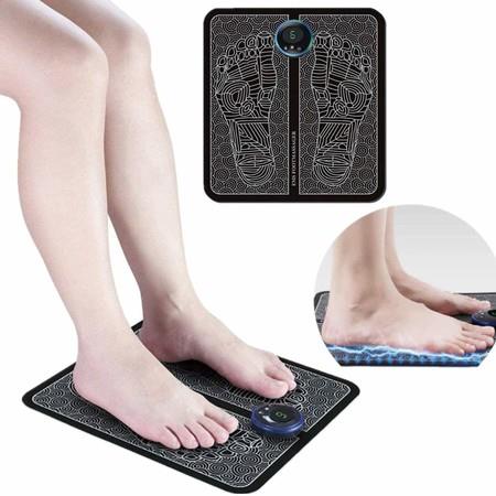 EMS Leg Reshaping Foot Massager, Portable USB Rechargeable Massage Foot Mat, 6 Modes 9 lntensity Leg Stimulator Mat, for Pain Relief, Blood Circulation and Relax Stiffness Muscles