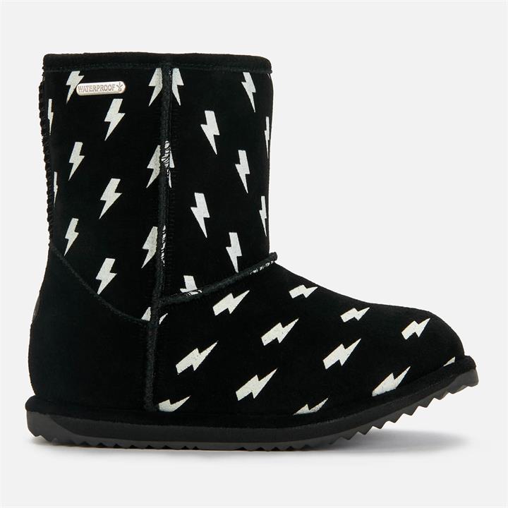 EMU Australia Kids' Lightning Bolt Brumby Waterproof Boots - Black - UK 7 Toddler
