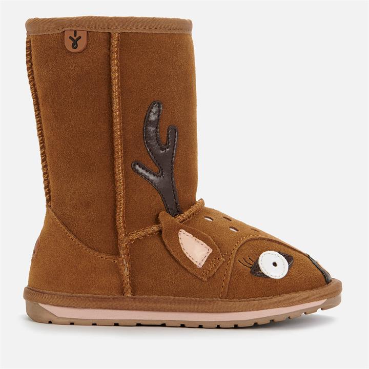 EMU Australia Kids' Little Creatures Deer Boots - Chestnut - UK 7 Toddler