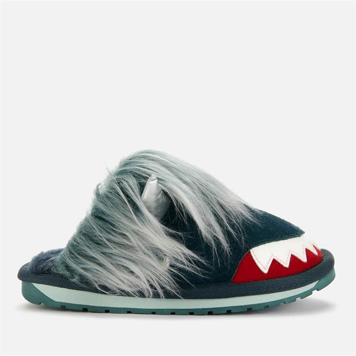 EMU Australia Kids' Little Creatures Monster Slippers - Deep Teal - UK 9 Kids
