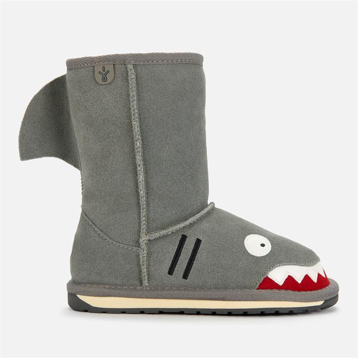 EMU Australia Kids' Little Creatures Shark Boots - Putty - UK 7 Toddler