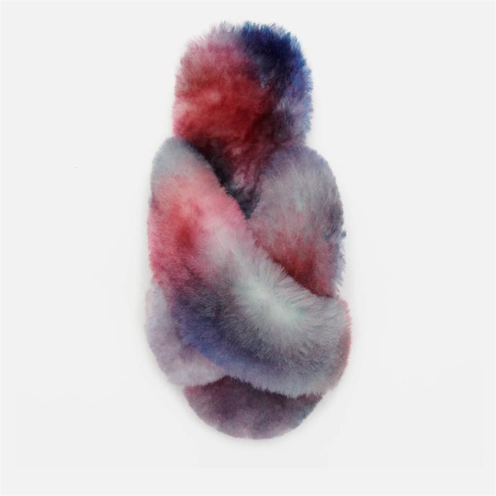 EMU Australia Kids' Mayberry Tie Dye Teens Sheepskin Slippers - Sunset Purple - UK 13 Kids