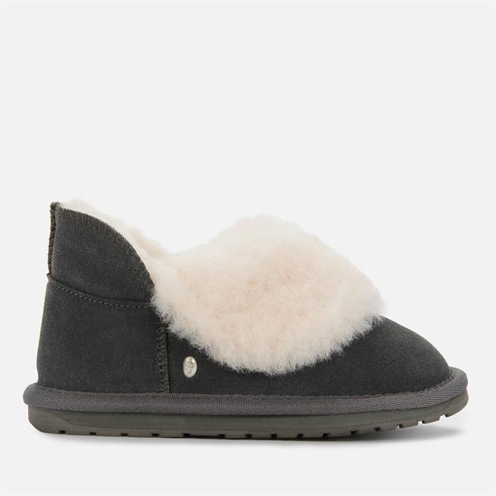 EMU Australia Kids' Mintaro Merino Wool Slippers - Charcoal - UK 7 Toddler
