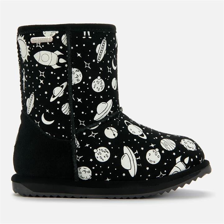 EMU Australia Kids' Outer Space Brumby Waterproof Boots - Black - UK 7 Toddler