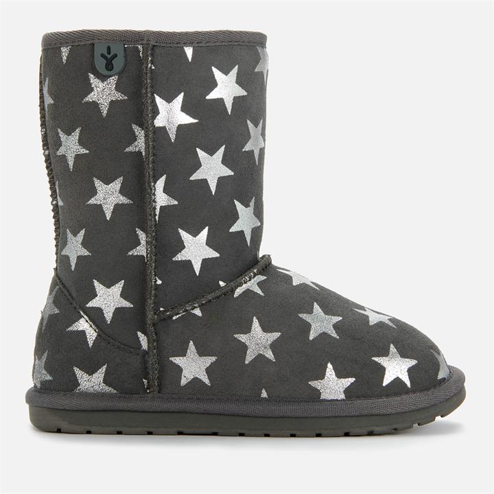 EMU Australia Kids' Starry Night Leather Boots - Charcoal - UK 8 Toddler