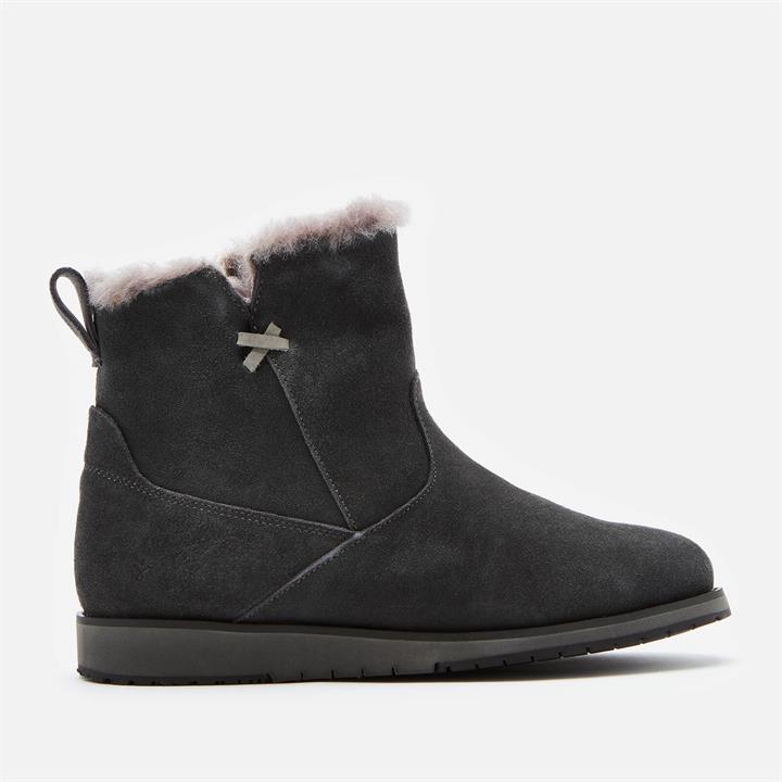 EMU Australia Women's Beach Mini Water Resistant Suede Boots - Dark Grey/Black - UK 4