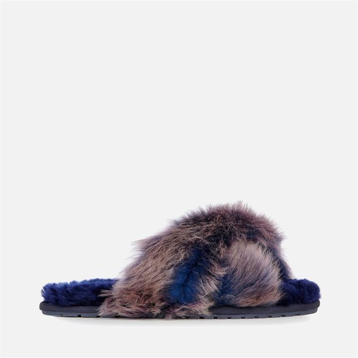 EMU Australia Women's Mayberry Lava Sheepskin Cross Front Slippers - Midnight - UK 3