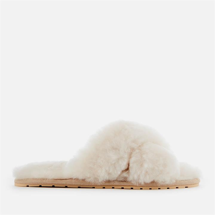 EMU Australia Women's Mayberry Sheepskin Cross Front Slippers - Natural - UK 4