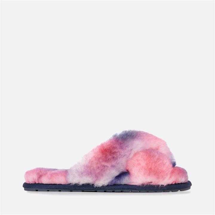 EMU Australia Women's Mayberry Tie Dye Sheepskin Cross Front Slippers - Sunset Purple - UK 3