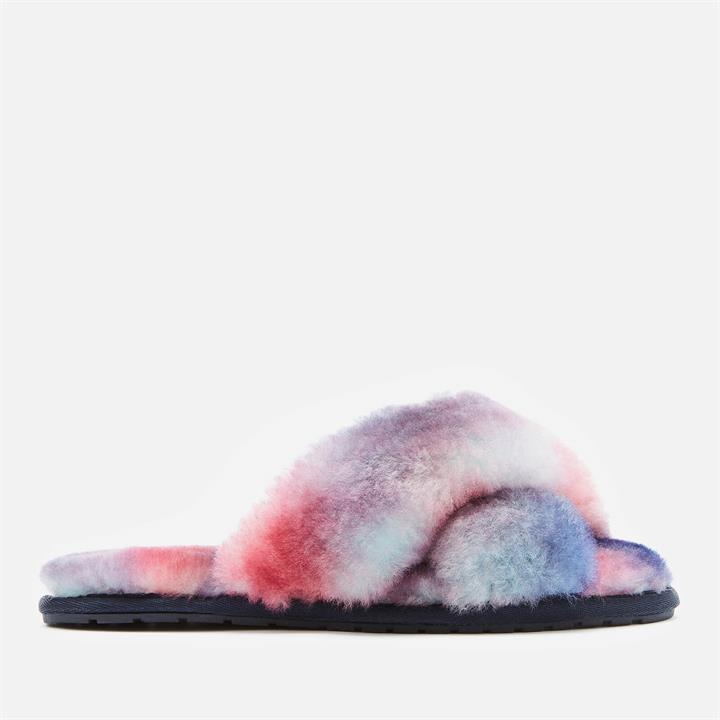 EMU Australia Women's Mayberry Tie Dye Sheepskin Cross Front Slippers - Sunset Purple - UK 6
