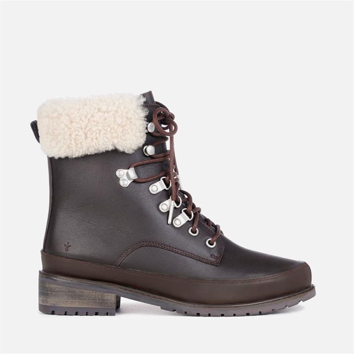 EMU Australia Women's Okab Waterproof Leather Lace Up Boots - Espresso - UK 6