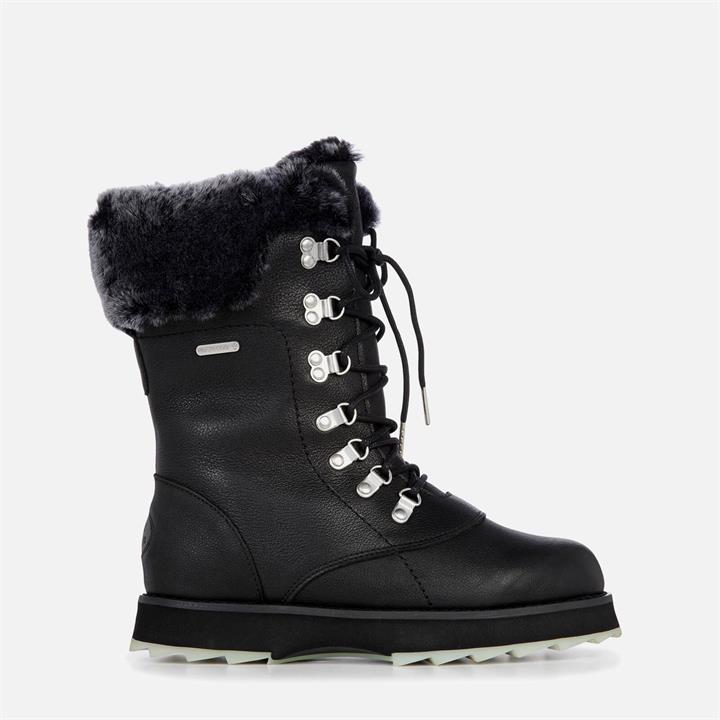 EMU Australia Women's Sharky Comoro Waterproof Leather/Sheepskin Boots - Black - UK 3