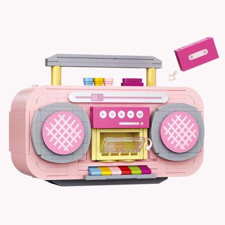 Endless Fun  419PCS Diamond Block  FM Radio Pink Queen Puzzle
