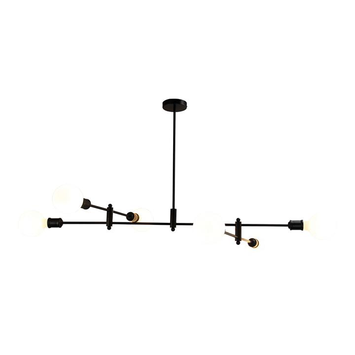 Epping 6 Light Globe Pendant Black