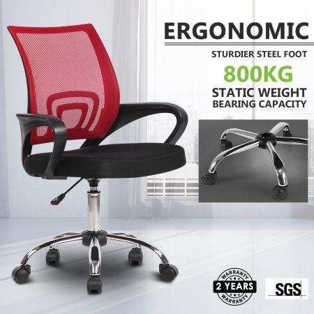 Ergonomic Mesh Office Chair Executive Computer Work Armchair Red