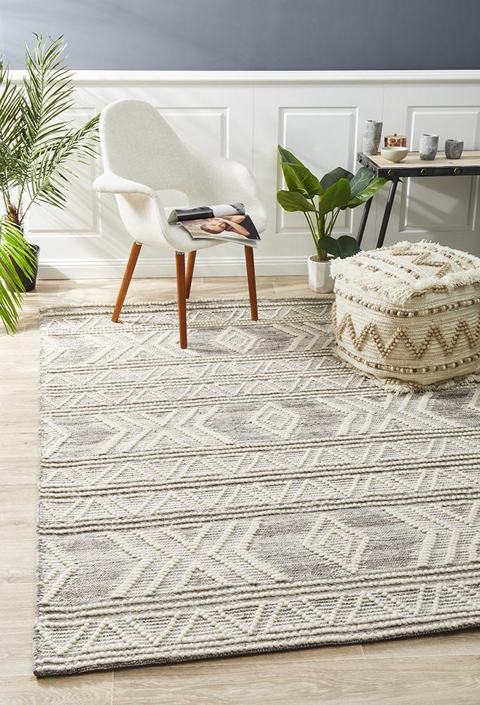 Esha Woven Tribal Rug Natural 320x230cm