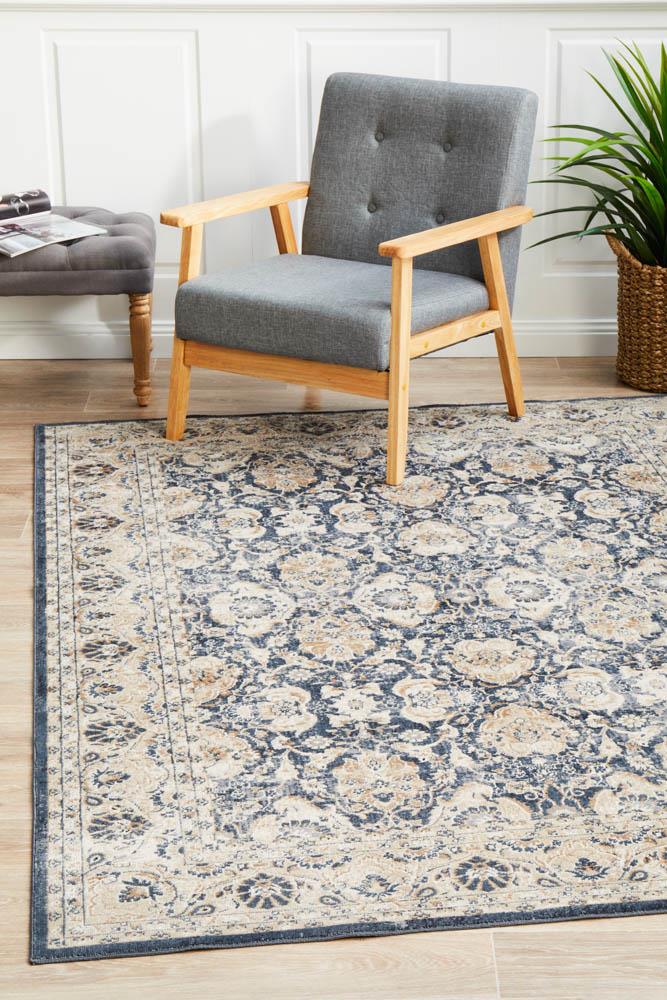 Esquire Balance Traditional Blue Rug 330X240cm
