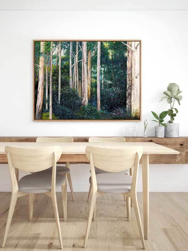 Eucalypt - Oak Box Frame Canvas - 120x90 - Landscape