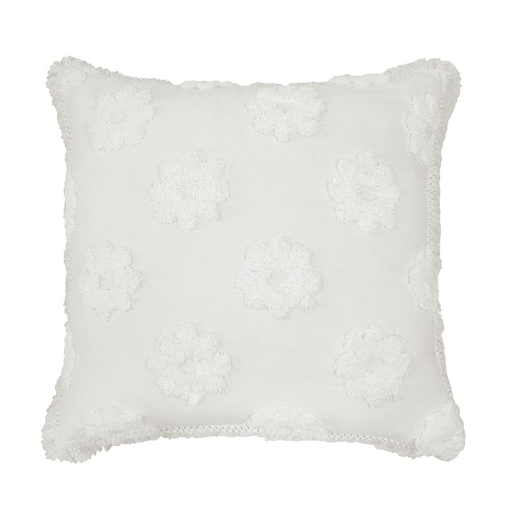 Everlasting Square Cushion White