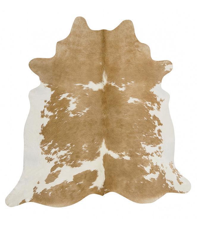 Exquisite Natural Cow Hide Beige White 170x180cm