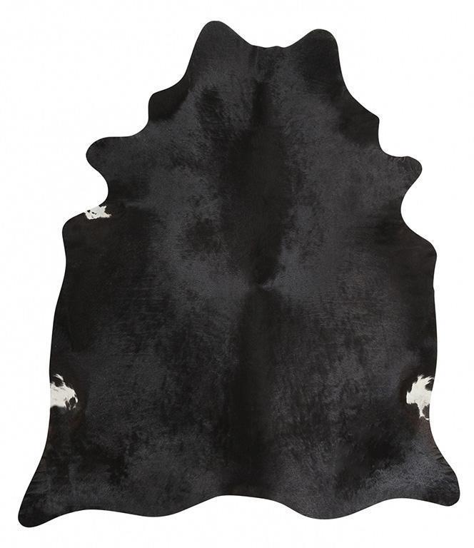 Exquisite Natural Cow Hide Black 170x180cm
