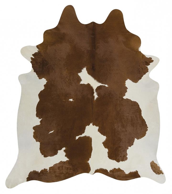 Exquisite Natural Cow Hide Brown White 170x180cm
