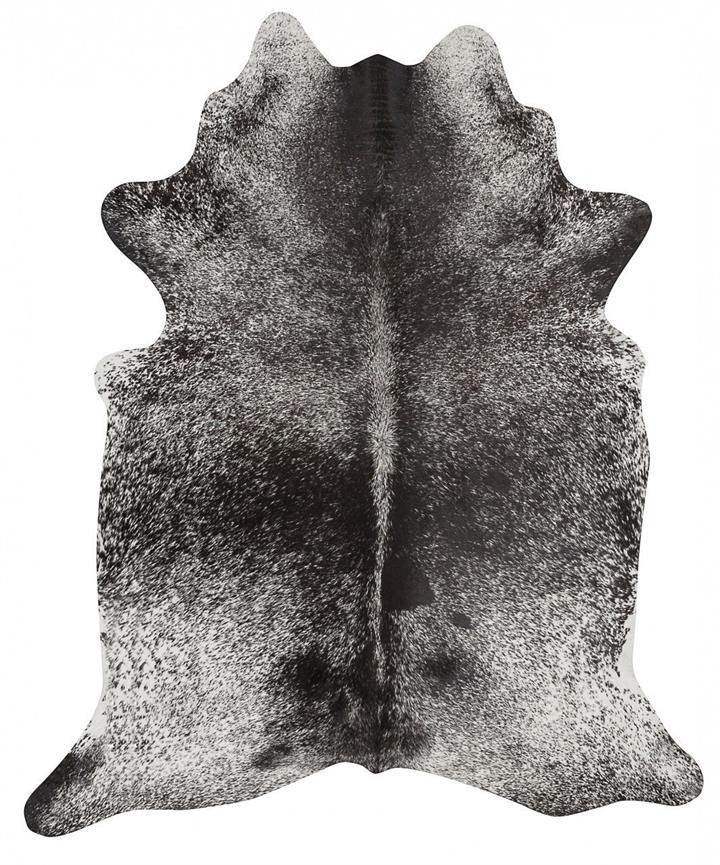 Exquisite Natural Cow Hide Salt and Pepper Black 170x180cm